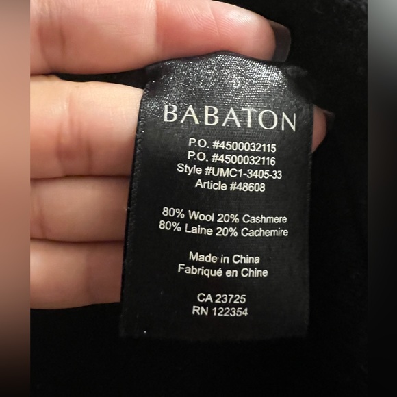 A black wool and cashmere cardigan from Babaton. Fits XS/ S - Picture 2 of 4